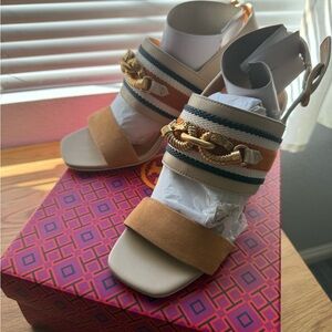 Tory Burch Jesse 75mm block heel sandal Calf leather